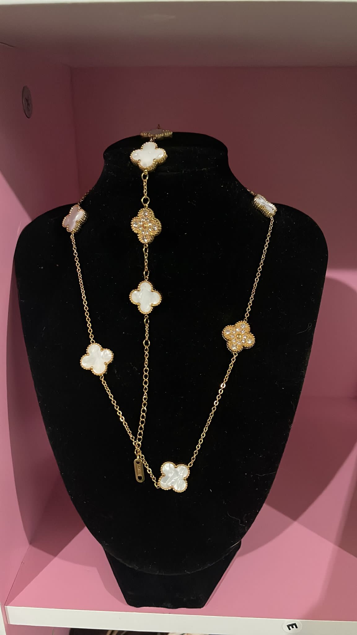 White Gold Clover Set