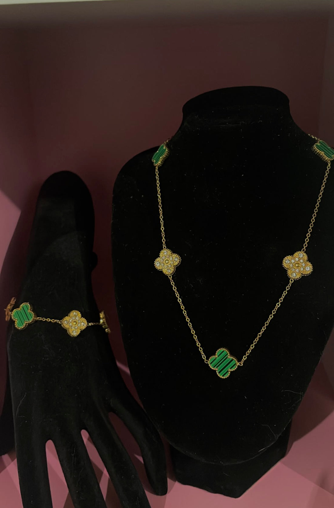 Green Gold Clover Set